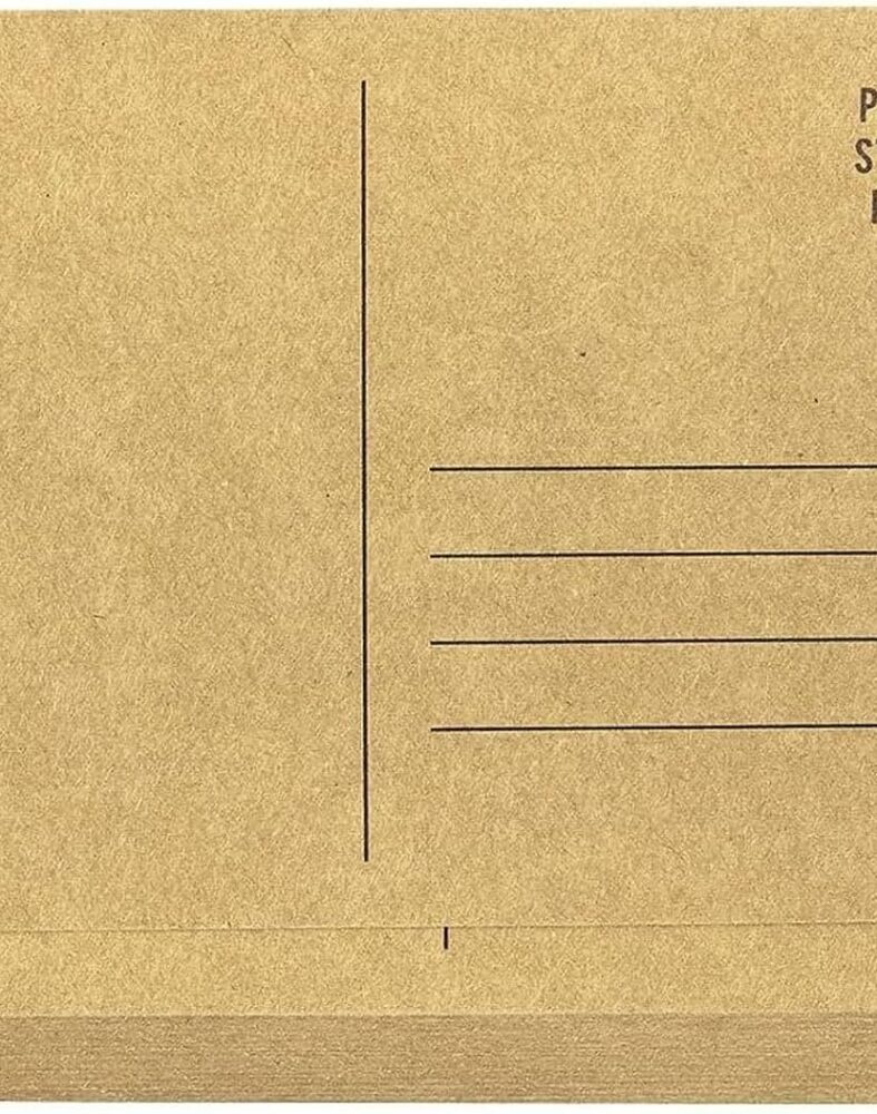 Best Paper Greetings Brown Kraft Paper Postcards for Mailing - 4 x 6 in, 50 Pack, 350 GSM Solid Cardstock - Blank Postcards & Pre-Printed Address Lines for DIY Custom Cards